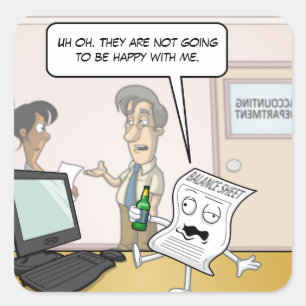 Sticker Carré Comptabiliser Les Cochets De Solde De Comptabilit