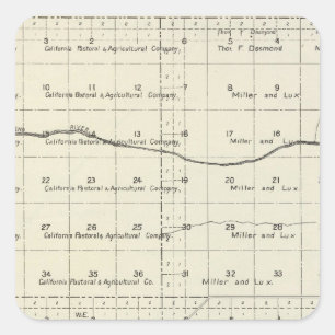 Sticker Carré Comté de Madera, Californie