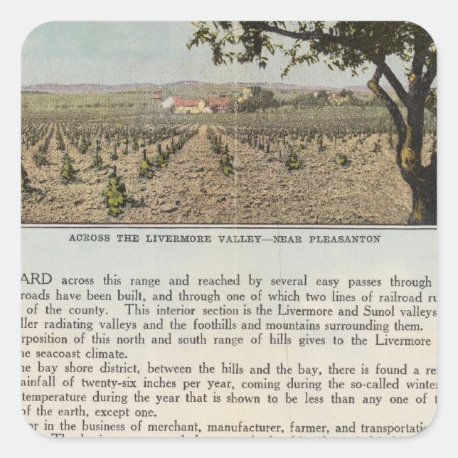 Sticker Carré Comté de Verso Alameda (Devant)