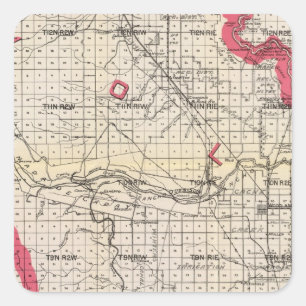 Sticker Carré Comté de Yolo, Californie