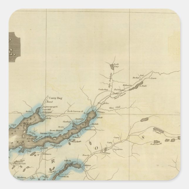 Sticker Carré Comté d'Inverness Nord (Devant)