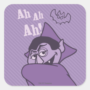 Sticker Carré Comte von Count - Ah Ah Ah Ah !