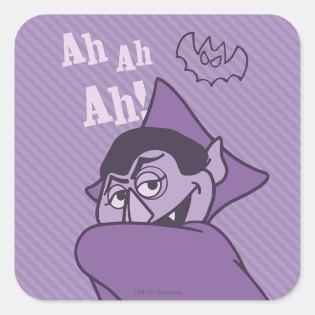 Sticker Carré Comte von Count - Ah Ah Ah Ah ! (Devant)