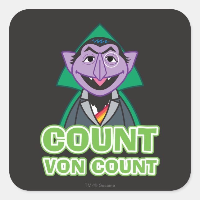Sticker Carré Comte von Count Style Classique 2 (Devant)