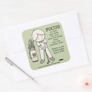 Sticker Carré Concentration sur le bien