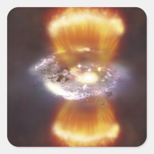 Sticker Carré Concept artistique d'une galaxie