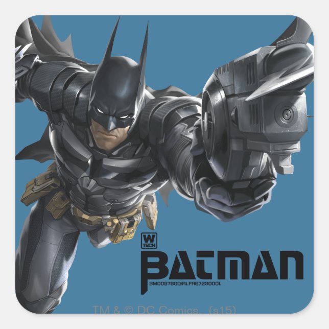 Sticker Carré Concept Batman avec Batclaw (Devant)
