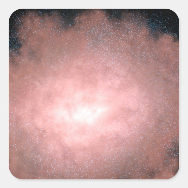 Sticker Carré Concept de ce qu'une galaxie poussiéreuse et brill (Devant)