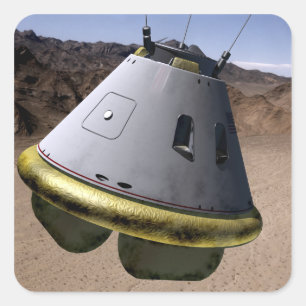 Sticker Carré Concept d'un véhicule d'exploration pour équipage