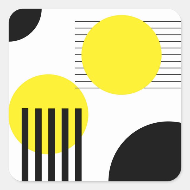 Sticker Carré Conception abstraite (Devant)