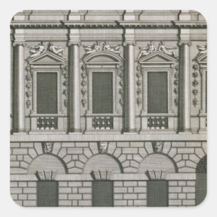 Sticker Carré Conception architecturale démontrant le propo de