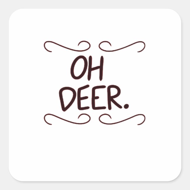 Sticker Carré Conception artistique créative Alastor Oh Deer (Devant)