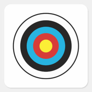 Sticker Carré Conception cible Bullseye