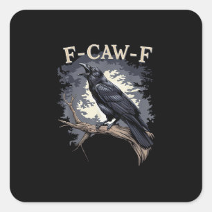 Sticker Carré Conception créative et décontractée d'un oiseau co
