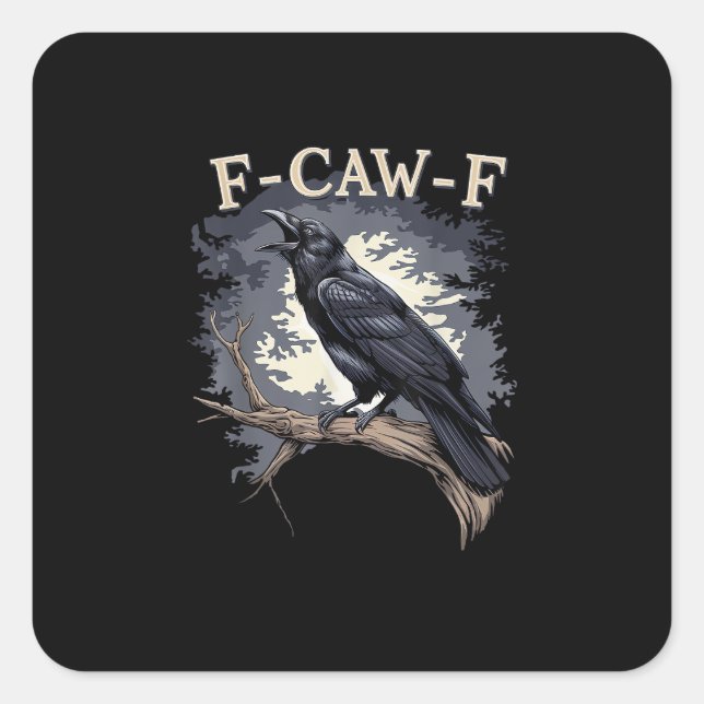 Sticker Carré Conception créative et décontractée d'un oiseau co (Devant)