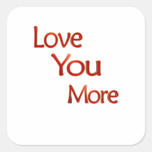 Sticker Carré Conception d'amour plus élégante