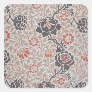 Sticker Carré Conception d'art botanique de William Morris Graft
