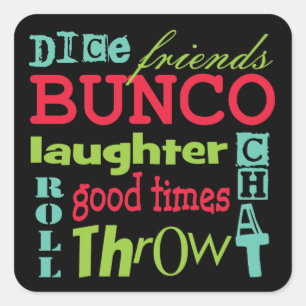 Sticker Carré Conception d'art de souterrain de Bunco