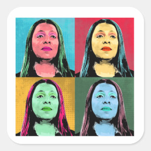 Sticker Carré Conception d'art pop de Letitia James