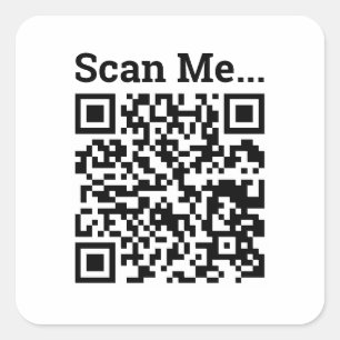 Sticker Carré Conception de code QR pour l'analyse Smart Phone