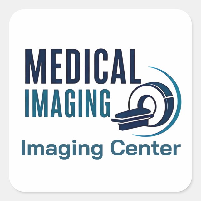 Sticker Carré Conception de diagnostic d'imagerie médicale (Devant)
