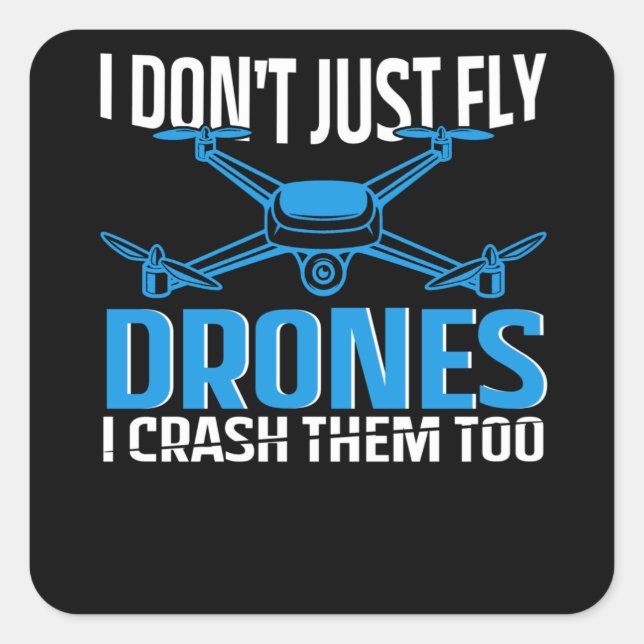 Sticker Carré conception de drone pour pilote rc | drones (Devant)