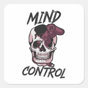 Sticker Carré Conception de jeux de contrôle mental