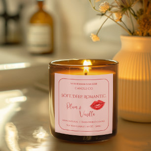 Sticker Carré Conception de Luxe Amour Romantique - Bougie Velou