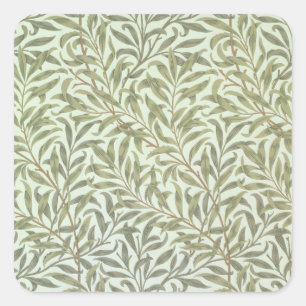 Sticker Carré Conception de papier peint "de branche de saule",