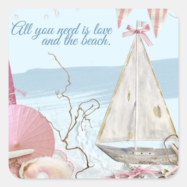 Sticker Carré Conception de série nautique 3 (Devant)