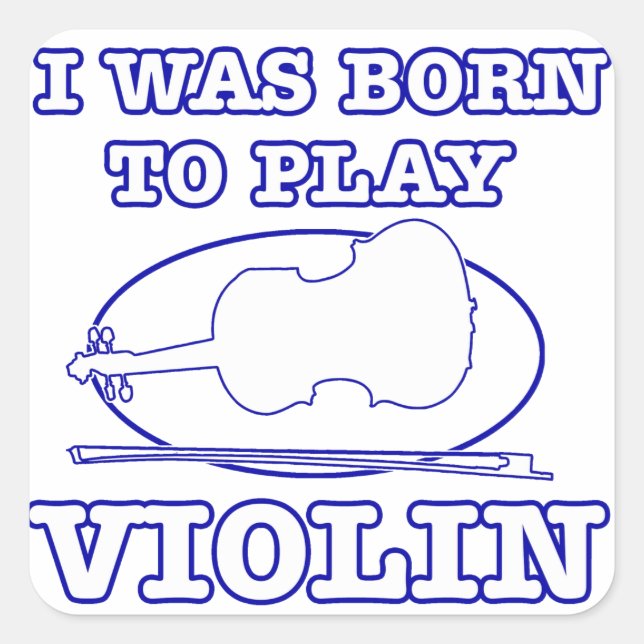 Sticker Carré conception de violon (Devant)
