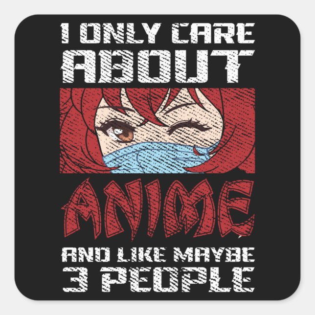 Sticker Carré Conception des devis | Je ne m'intéresse qu'à Anim (Devant)