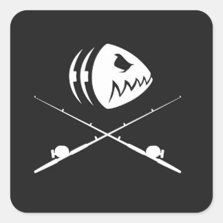 Sticker Carré Conception du crâne de poisson