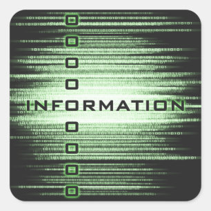 Sticker Carré Conception du texte d'information
