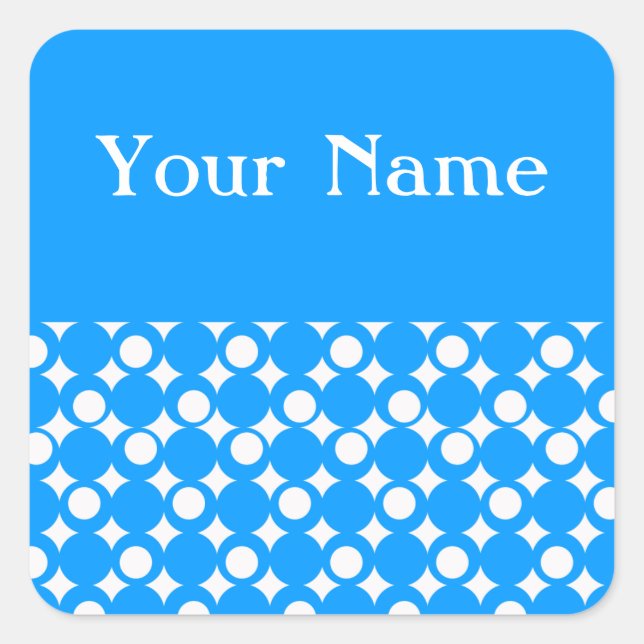 Sticker Carré Conception d'une balle bleu clair @ Emporio Moffa  (Devant)