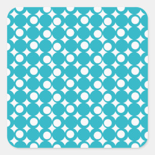 Sticker Carré Conception d'une boule mod turquoise @ Emporio Mof