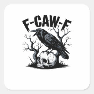 Sticker Carré Conception minimale essentielle propre F Caw F
