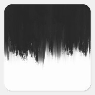 Sticker Carré Conception moderne de boîtes noires blanches brune