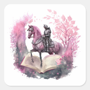 Sticker Carré Conception pour amateur de livres de fantasy