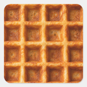 Sticker Carré Conception réaliste de gaufre carrée toastée