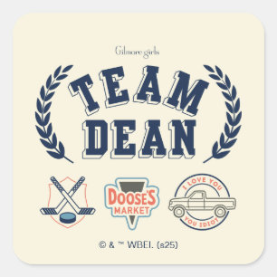Sticker Carré Conception Team Dean Gilmore Girls