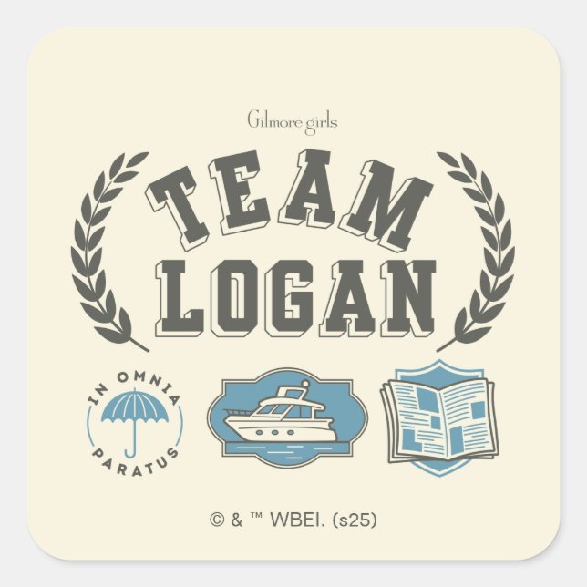 Sticker Carré Conception Team Logan Gilmore Girls (Devant)