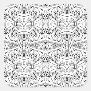 Sticker Carré Conception tribale inspirée