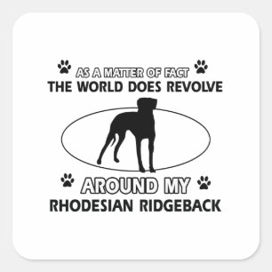 Sticker Carré conceptions drôles de RHODESIAN RIDGEBACK