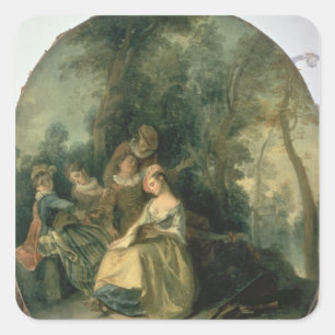 Sticker Carré Concert dans le parc, 1725