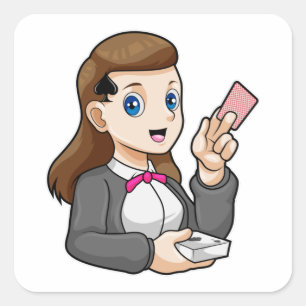 Sticker Carré Concessionnaire au Poker