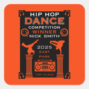 Sticker Carré Concours de danse Hip hop