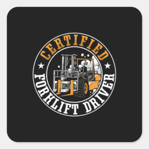 Sticker Carré Conducteur de chariots élévateurs certifiés