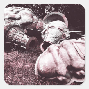 Sticker Carré cônes de crème glacée d'été en fibre de verre