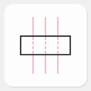 Sticker Carré confiance et honnêteté en rose